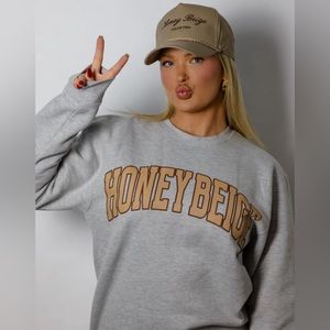 Isabel Clancy Honey Beige Oversized Crew